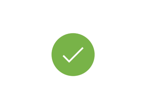 Seta verde login aprovado